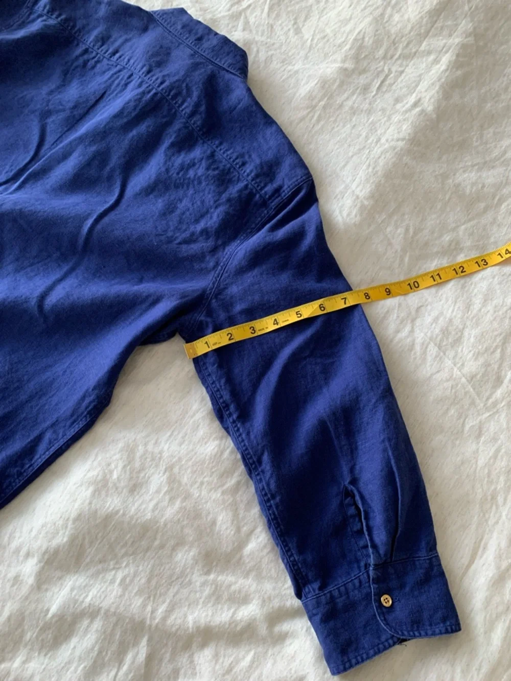 Lauren Ralph Lauren Deep Blue Casual Button-Down Shirt - Picture 12 of 12